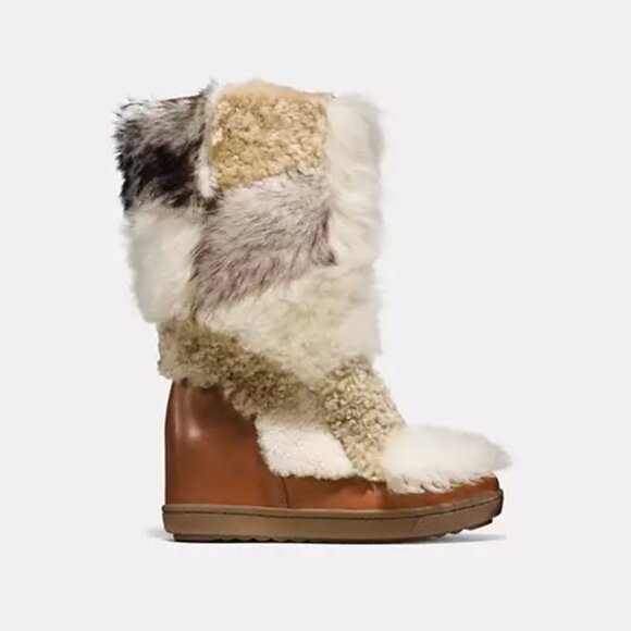 NEW! COACH Morton Boots, Calf/Shearling Mix, Size 7M! - Picture 2 of 6